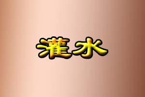 灌水是什么意思