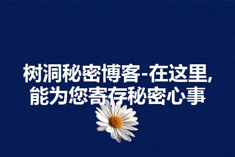 树洞秘密博客-在这里,能为您寄存秘密心事
