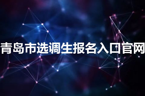 青岛市选调生报名入口官网 青岛市选调生报名入口官网