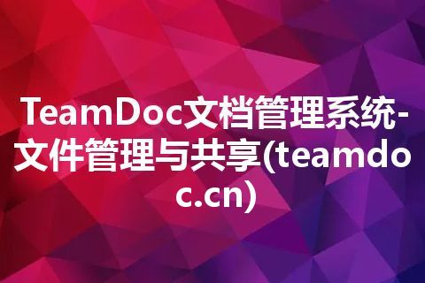 TeamDoc文档管理系统-文件管理与共享(teamdoc.cn)