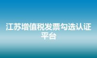 江苏增值税发票勾选认证平台