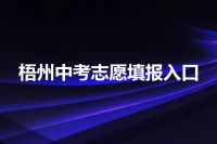 梧州中考志愿填报入口