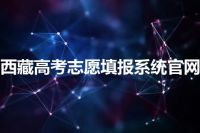 西藏高考志愿填报系统官网