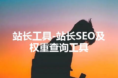 站长工具-站长SEO及权重查询工具