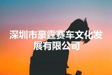 深圳市豪霆赛车文化发展有限公司 深圳市豪霆赛车文化发展有限公司