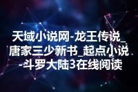 天域小说网-龙王传说_唐家三少新书_起点小说-斗罗大陆3在线阅读