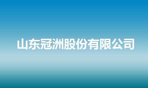 山东冠洲股份有限公司