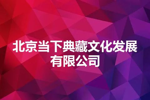 北京当下典藏文化发展有限公司