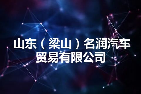 山东(梁山)名润汽车贸易有限公司 山东(梁山)名润汽车贸易有限公司