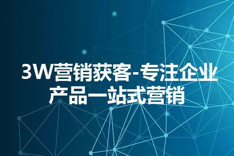 3W营销获客-专注企业产品一站式营销