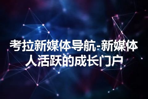 考拉新媒体导航-新媒体人活跃的成长门户