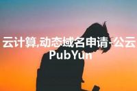 云计算,动态域名申请-公云PubYun