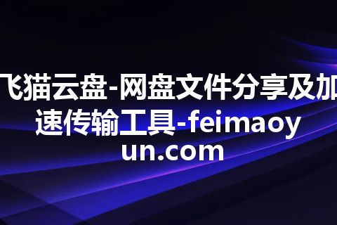 飞猫云盘-网盘文件分享及加速传输工具-feimaoyun.com