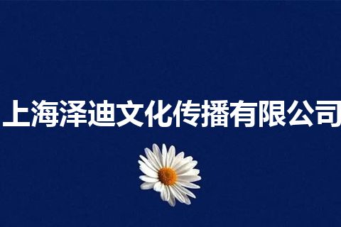 上海泽迪文化传播有限公司 上海泽迪文化传播有限公司