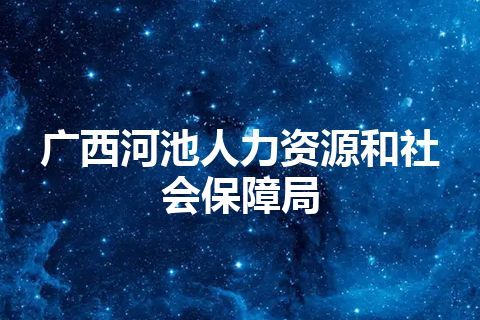 广西河池人力资源和社会保障局