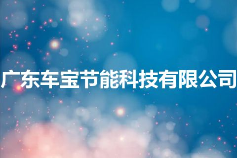 广东车宝节能科技有限公司