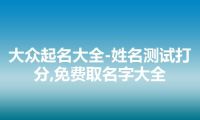 大众起名大全-姓名测试打分,免费取名字大全