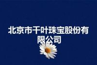 北京市千叶珠宝股份有限公司