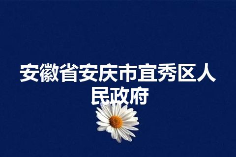 安徽省安庆市宜秀区人民政府