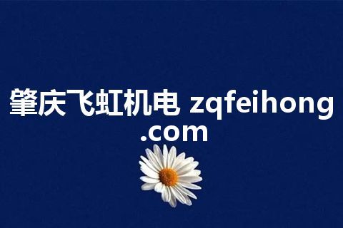 肇庆飞虹机电 zqfeihong.com