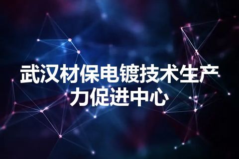 武汉材保电镀技术生产力促进中心
