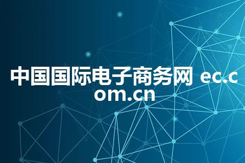 中国国际电子商务网 ec.com.cn