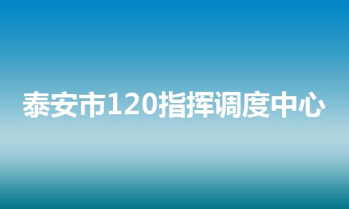泰安市120指挥调度中心