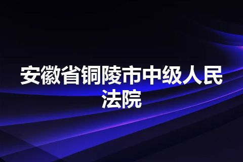 安徽省铜陵市中级人民法院