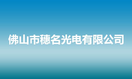 佛山市穗名光电有限公司