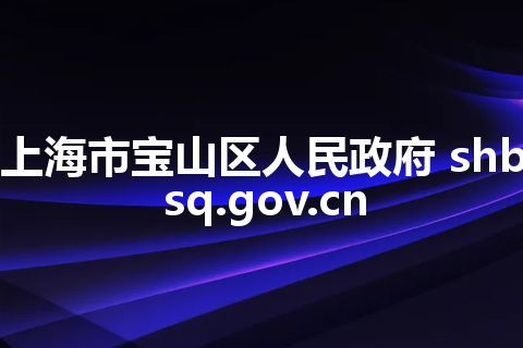 上海市宝山区人民政府 shbsq.gov.cn