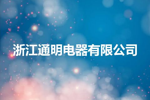浙江通明电器有限公司