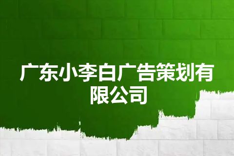 广东小李白广告策划有限公司
