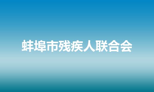 蚌埠市残疾人联合会