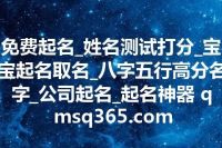 免费起名_姓名测试打分_宝宝起名取名_八字五行高分名字_公司起名_起名神器 qmsq365.com