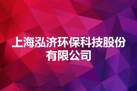 上海泓济环保科技股份有限公司