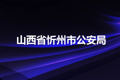 山西省忻州市公安局