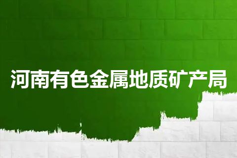 河南有色金属地质矿产局