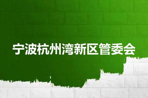 宁波杭州湾新区管委会