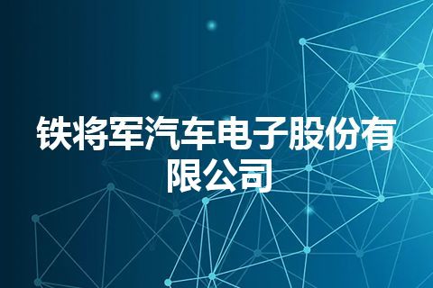 铁将军汽车电子股份有限公司