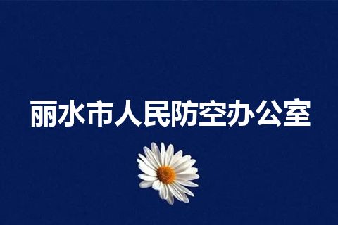 丽水市人民防空办公室