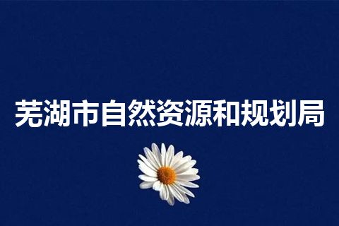 芜湖市自然资源和规划局
