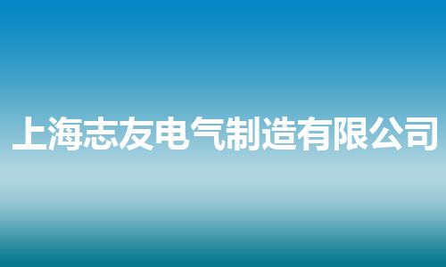 上海志友电气制造有限公司 上海志友电气制造有限公司