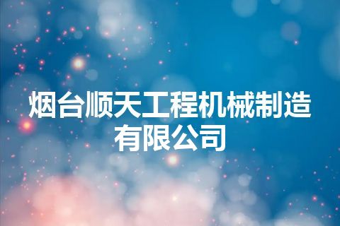 烟台顺天工程机械制造有限公司