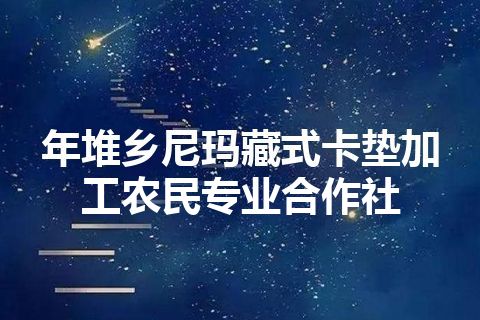 年堆乡尼玛藏式卡垫加工农民专业合作社