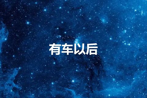 有车以后