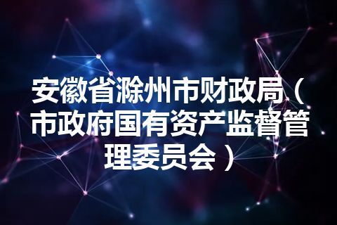 安徽省滁州市财政局（市政府国有资产监督管理委员会）