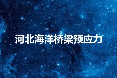 河北海洋桥梁预应力