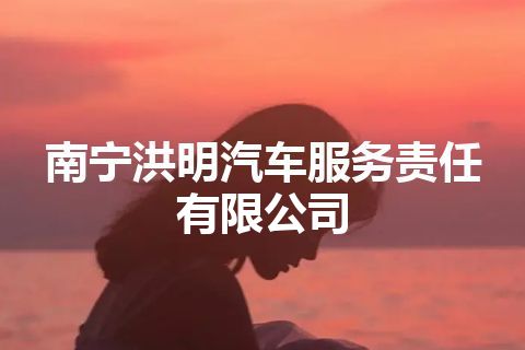 南宁洪明汽车服务责任有限公司