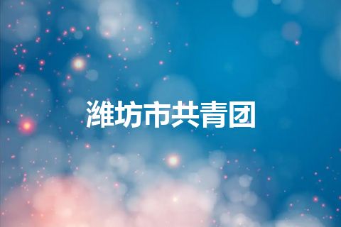潍坊市共青团