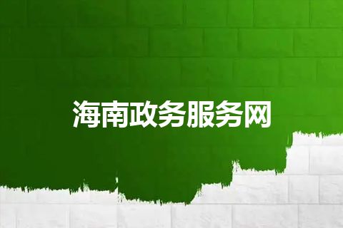海南政务服务网